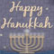 Happy Hanukkah Glowing Menorah.