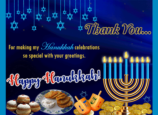 Hanukkah Printable Cards Thank You
