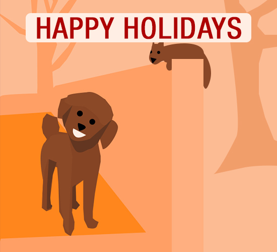 Happy Holidays Dog.