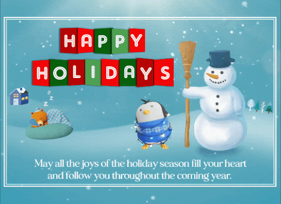 A Happy Holidays Message Card For You.