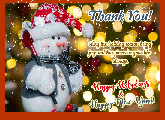 Holiday Thank You Greetings!