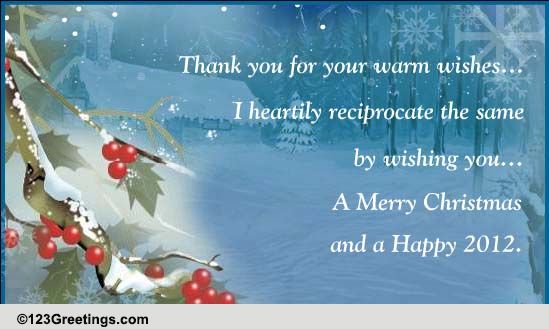 Holiday Thank You. Free Holiday Thank You eCards, Greeting Cards | 123 ...