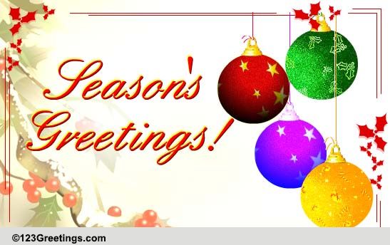 Season's Greetings! Free Holiday Thank You eCards, Greeting Cards | 123 ...