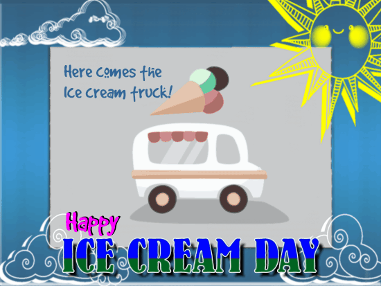 My Ice Cream Day Card.
