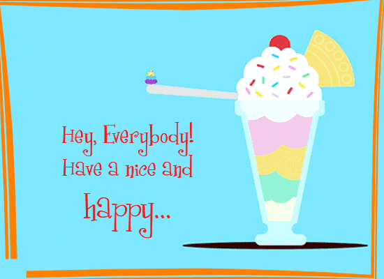 A Funny Ice Cream Day Card For You.