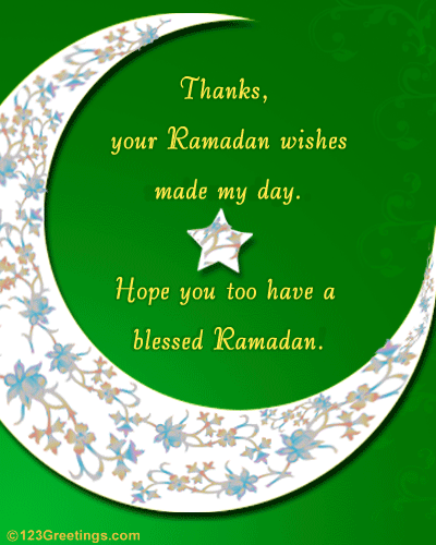 Thank You Wishes On Ramadan...