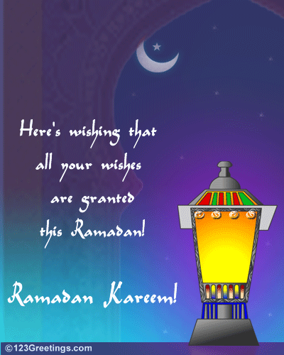 Wishes Come True Free Ramadan Mubarak eCards, Greeting 