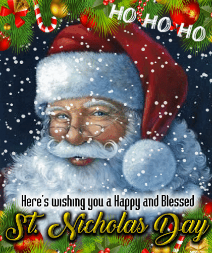 A Happy And Blessed Santa Card For You.