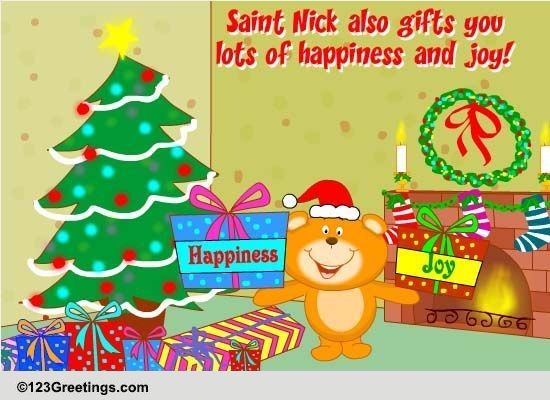 Gift Happiness And Joy... Free St. Nicholas Day eCards, Greeting Cards ...