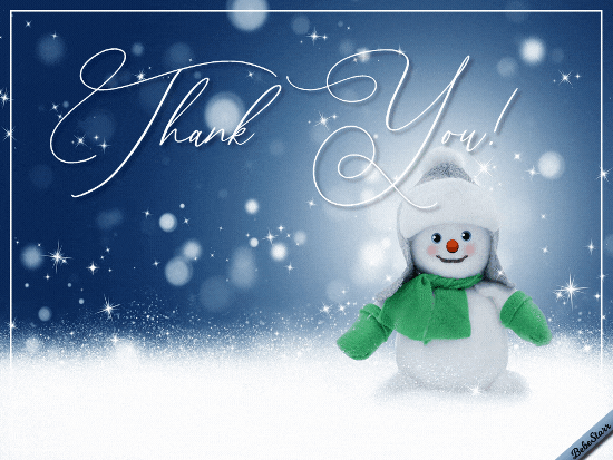 Snowman Says Thanks.