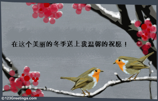 Happy Winter Chinese Greeting...