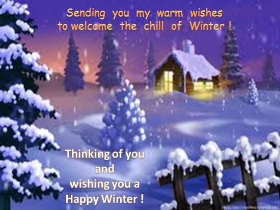 Warm Greetings To Face  Winter Chill.