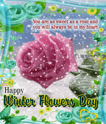 My Winter Flowers Day Card.