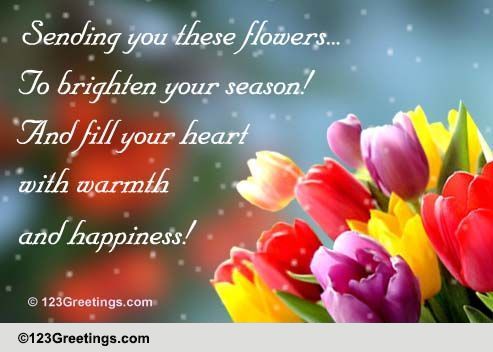 A Bright Season! Free Winter Flowers Day eCards, Greeting Cards | 123 ...