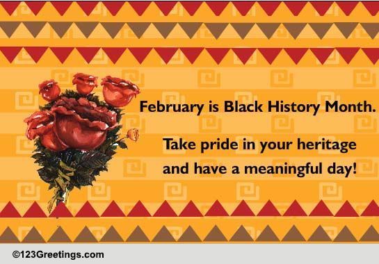 Black History Month Greetings.