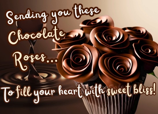 Chocolate Roses Sending Your Way. Free Chocolate Lover's Month eCards ...