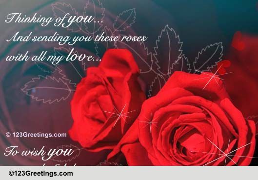 Roses With Love! Free February Flowers eCards, Greeting Cards | 123 ...