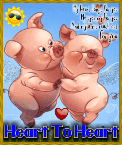 Piggie’s Heart To Heart Day Card.