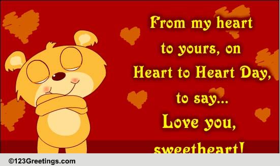 Lots Of Love On Heart To Heart Day.
