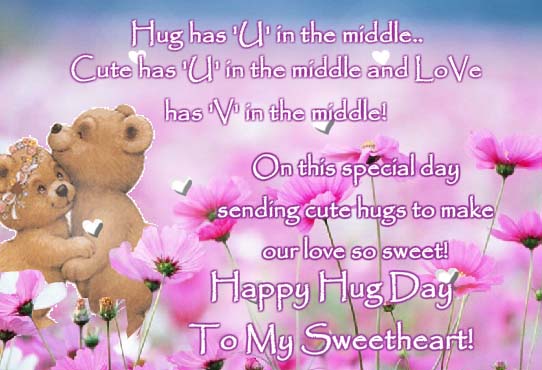 Cute Hugs To My Sweetheart! Free Hug Day eCards, Greeting Cards | 123 ...