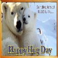 A Cute Polar Bear Hug Day Card.