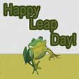 Happy Leap Day Smiling Happy Frog.