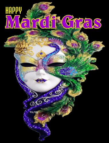A Mardi Gras Celebration Card.