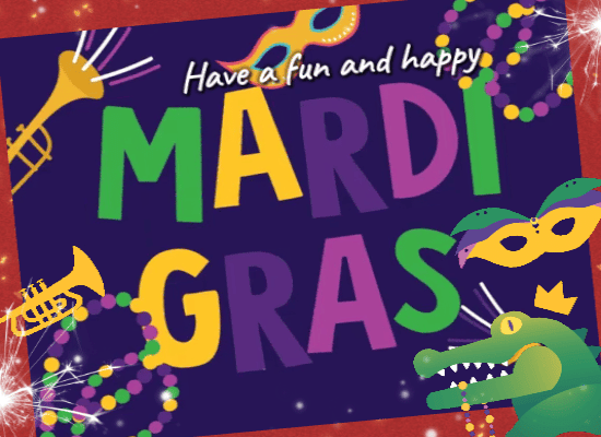 A Fun And Happy Mardi Gras. , Greeting Cards 123 Greetings