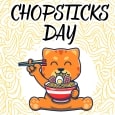 Cute Ecard On National Chopsticks Day.