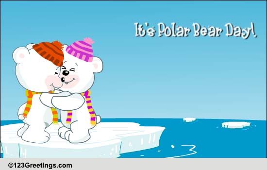 Share A Cute Hug Polar Bear Day!