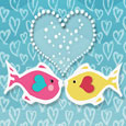Valentine’s Day Husband Fish Kissing.