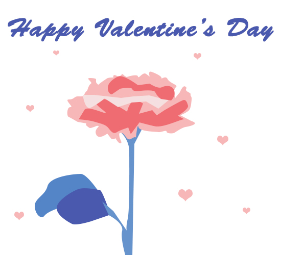 Valentine’s Day Rose Illustration.