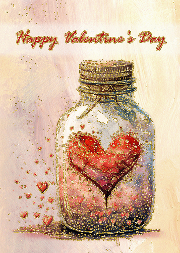 Heart In A Bottle Valentine’s Day.