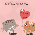 Valentine Special Cute Cats Love.