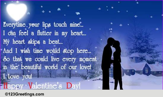 Moonlit Kisses On Valentine's Day! Free Kisses & Smooches eCards | 123 ...