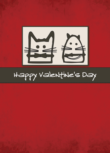 Cat Lovers Valentine’s Day With Love.
