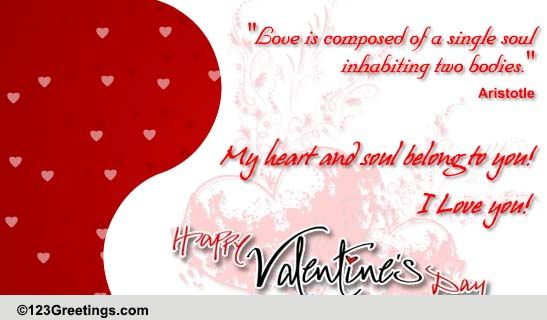 Romantic Valentine's Day Quote... Free Poems & Quotes eCards | 123 ...