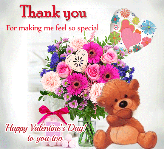 Cute Valentine s Day Thank You Free Thank You ECards 123 Greetings