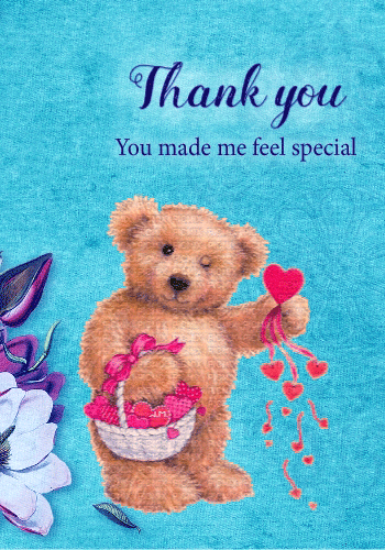 Teddy Says Valentine Thanks.