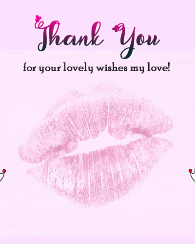 Lip Kiss Thank You Valentine’s Day.