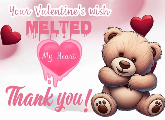 Love Filled Valentines Thank You Ecard
