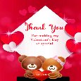 Teddy Cute Thank You Valentine’s Day.