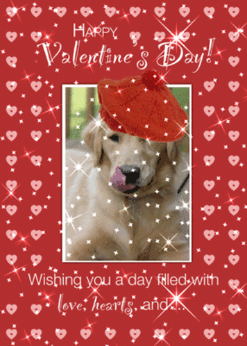 Send A Smile With A Cute Dog Valentine.