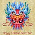 Happy Chinese New Year Dragon Head.