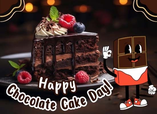 Cute Chocolate Character Ecard.