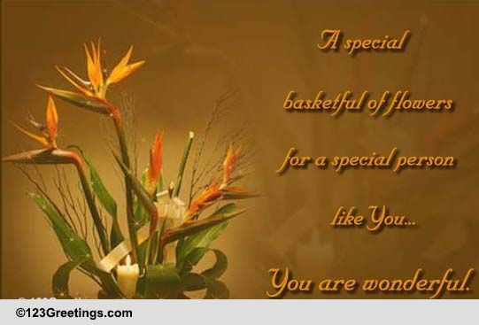 Basketful Of Flowers.