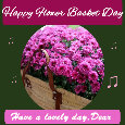 Happy Flower Basket Day, Pink.