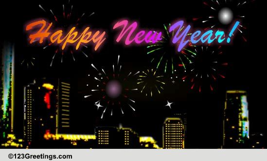 New Year Bursting With Joy! Free Fireworks eCards, Greeting Cards | 123 ...