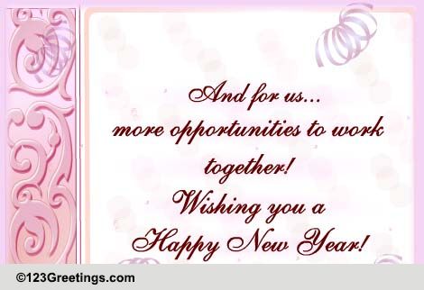 New Year Business Greetings Cards, Free New Year Business Greetings