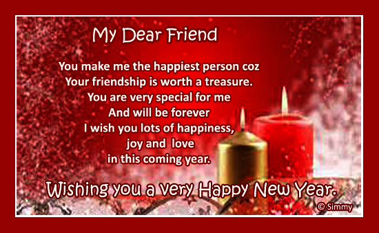 New Year Wish For A Special Friend. Free Friends eCards, Greeting Cards | 123 Greetings